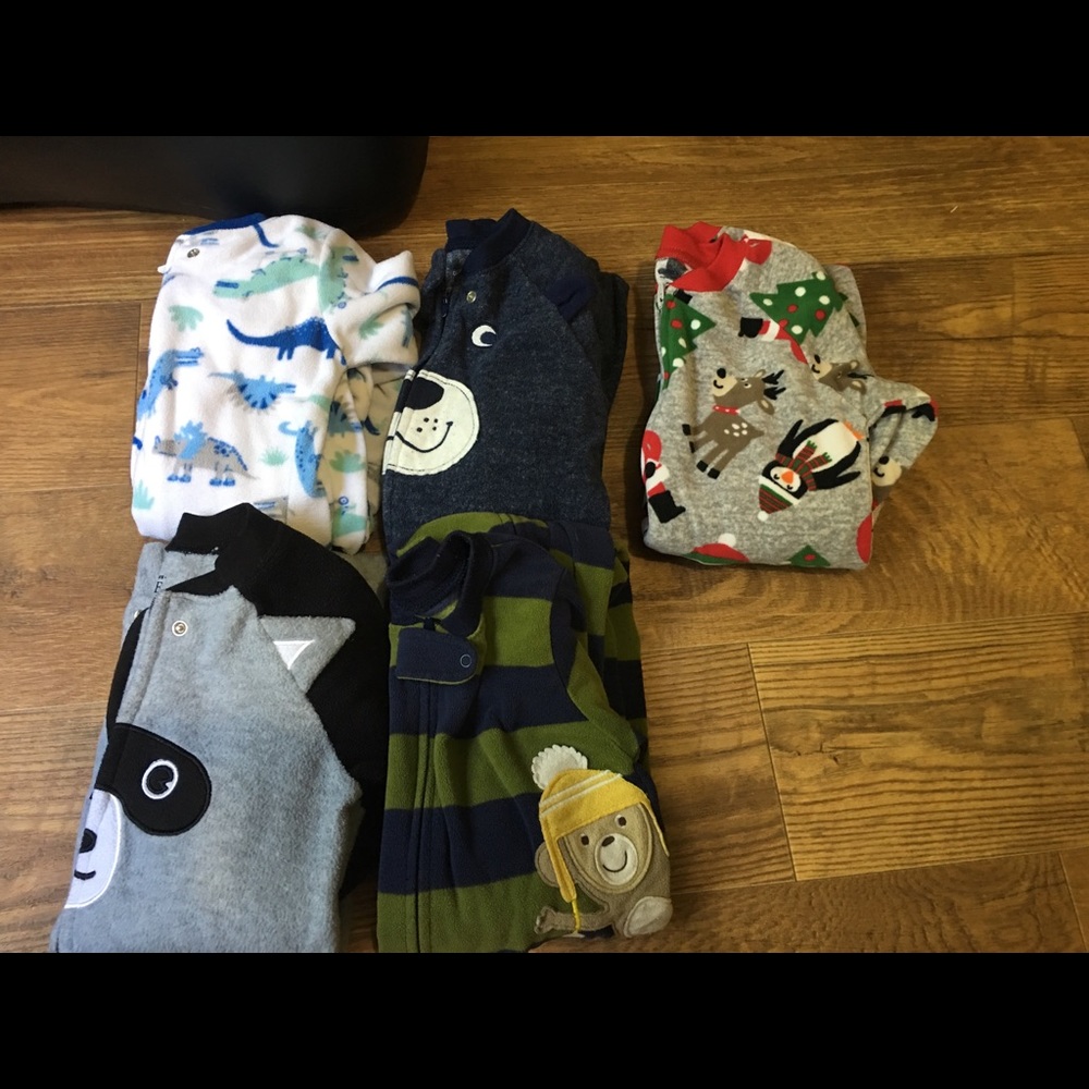 Fleece footie pajamas